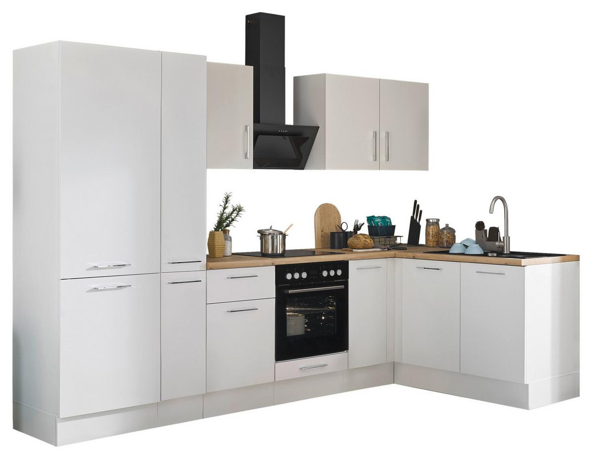 Eckküche Turin Weiß/eiche Dekor 300x165 Cm - Weiß/Eiche Artisan, Basics, Holzwerkstoff (300/165cm) - MID.YOU