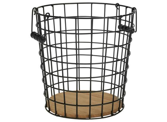 Kôš Na Papier Cage - čierna, Moderný, kov/drevo (31/31/31cm) - Modern Living Kôš Na Papier Cage - čierna, Moderný, kov/drevo (31/31/31cm) - Modern Living