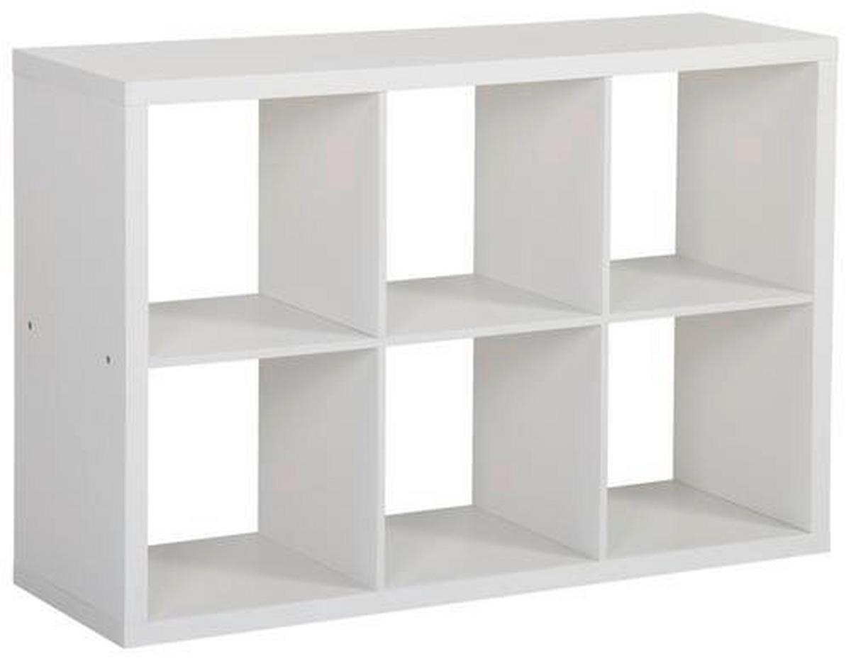 Regal Samy 2 B 112cm, Weiß - Weiß, MODERN, Holzwerkstoff (112/76/37cm)
