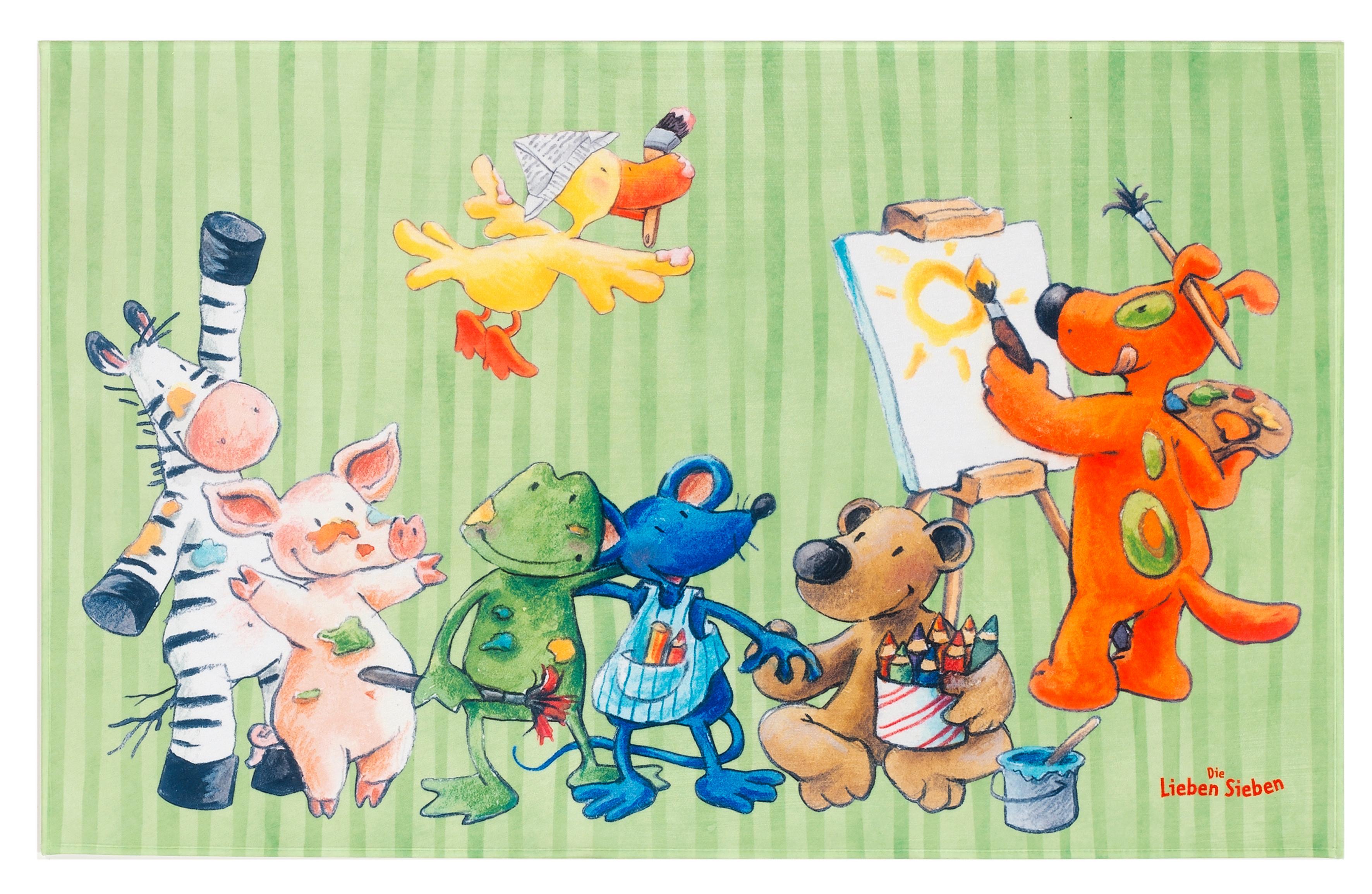 Kinderteppich Tiere Multicolor Die Lieben Sieben 100x160 cm