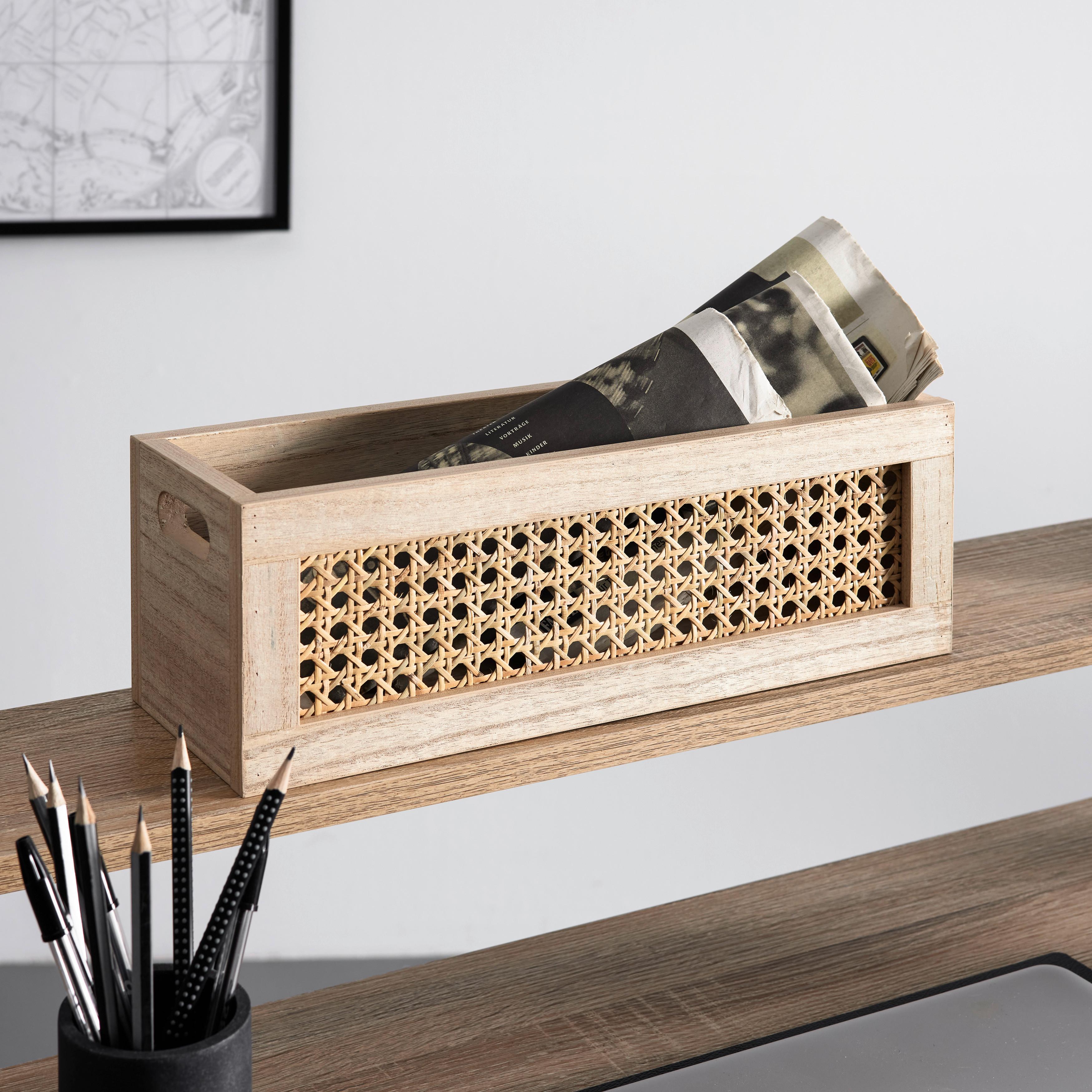 Úložný box DENIS přírodní barvy - přírodní barvy, Moderní, dřevo/kompozitní dřevo (36/12/13cm) - Bessagi Home