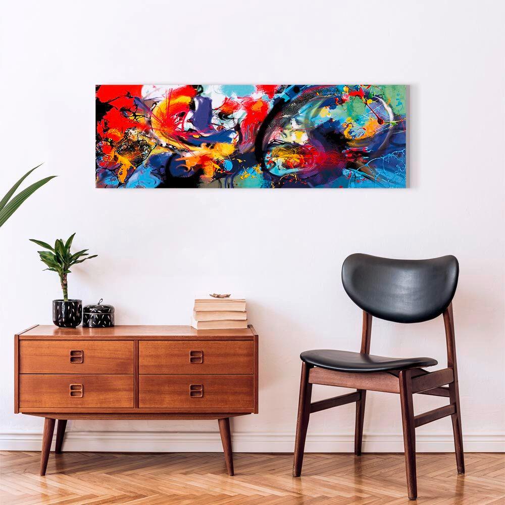 Leinwandbild Colourful Multicolor B: 150 cm - Multicolor, Basics, Holz/Textil (150/50/1,2cm) - artgeist