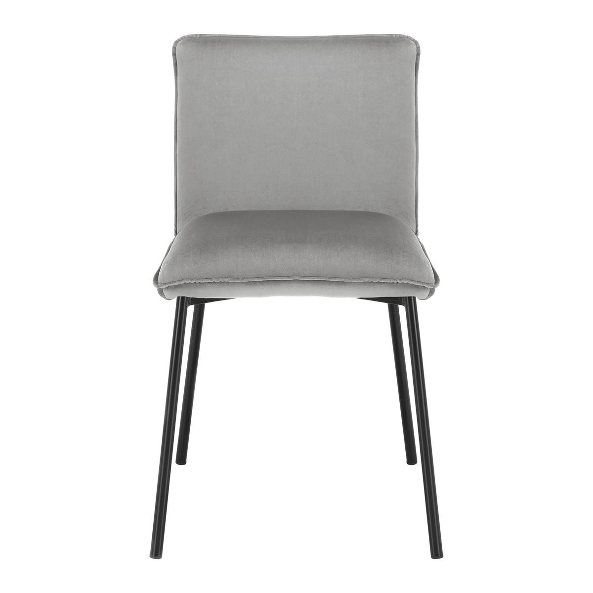 Židle DARLA šedá - černá/světle šedá, Moderní, kov/dřevo (49/81/55cm) - Bessagi Home
