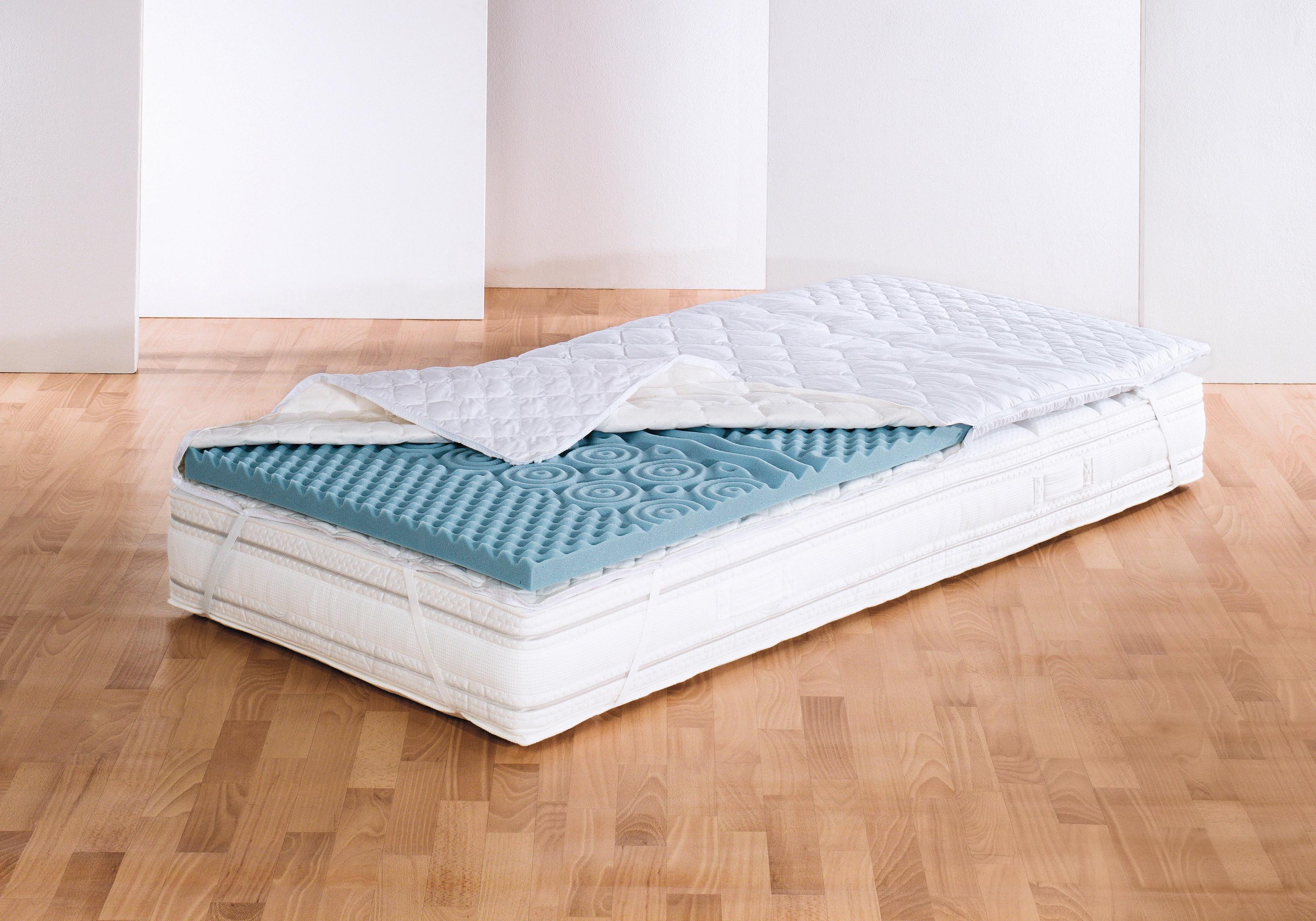 Topper Polly Ergomed 140x200 Polyurethanschaumkern 7 Zonen - Weiß, Basics, Textil (140/200cm) - FAN