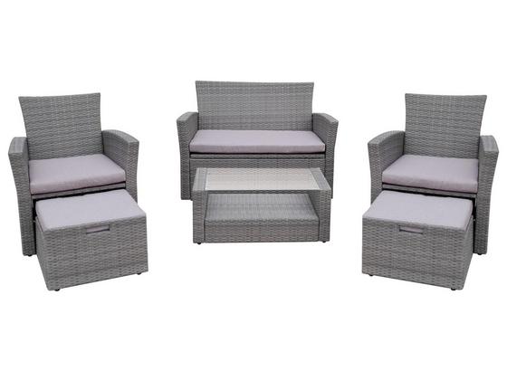 Loungegarnitur Bardolino - Flieder/Hellgrau, MODERN, Glas/Kunststoff - Luca Bessoni Loungegarnitur Bardolino - Flieder/Hellgrau, MODERN, Glas/Kunststoff - Luca Bessoni