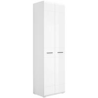 Garderobenschrank Avanti Weiß B: 60 cm - Weiß Hochglanz/Anthrazit, Basics, Holzwerkstoff (60/206,2/41,6cm) - Hom`in