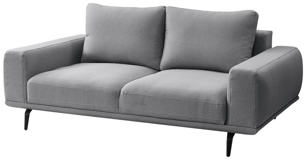 2-sitzer-sofa Selene Grau, B: 202 Cm - Schwarz/Grau, MODERN, Textil (202/89/115cm) - MID.YOU