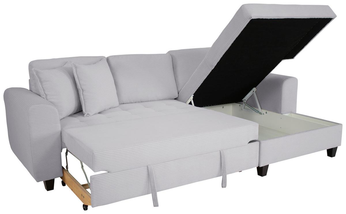 Ecksofa Moritz Beigebraun S: ca. 265x155 cm - Taupe, Trend, Textil (265/155cm)