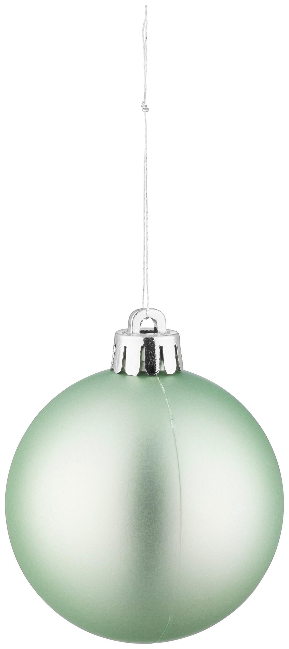 CHRISTBAUMKUGEL-SET Jelena, Grün, 30-teilig - Grün, KONVENTIONELL, Kunststoff (6cm) - Luca Bessoni