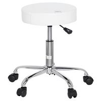 Bürohocker Operator II Weiß - Chromfarben/Weiß, MODERN, Kunststoff/Textil (57/45/57cm) - MID.YOU