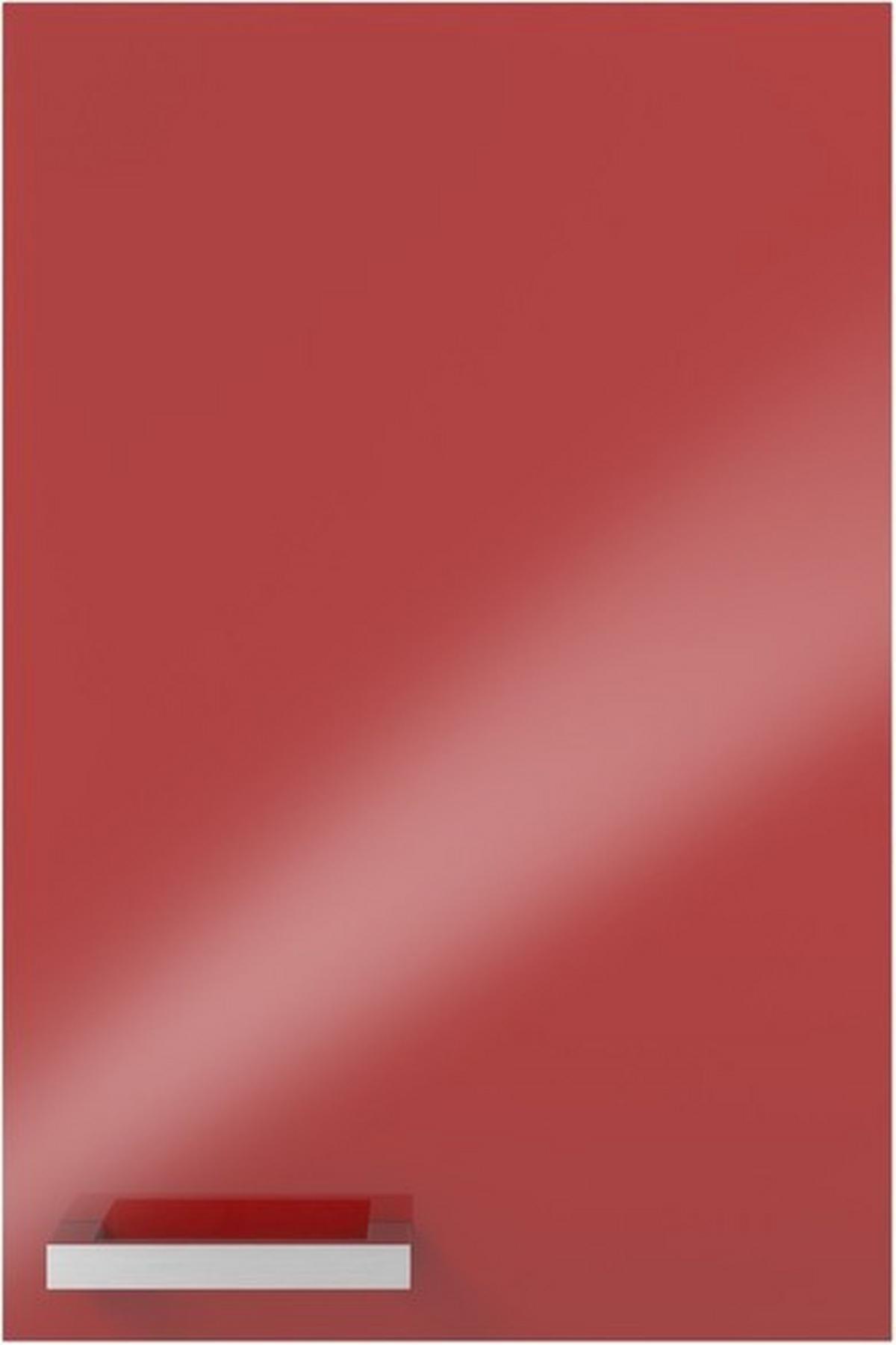 Eckküche Ip4050 Ohne Geräte 320x185 Cm Rot/weiß - Rot/Weiß, Basics (320/185cm)