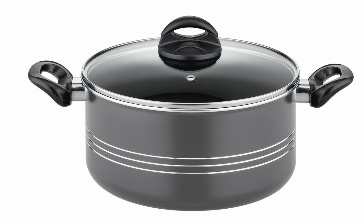 Gsw Kochtopfset Milano Grey Grau, 6-Teilig - Grau, Basics, Metall - GSW