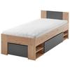 POSTEL S ÚLOŽNÝM PROSTOREM AZURRO 2-90 - antracitová/dub artisan, Moderní, kompozitní dřevo (90/200cm)