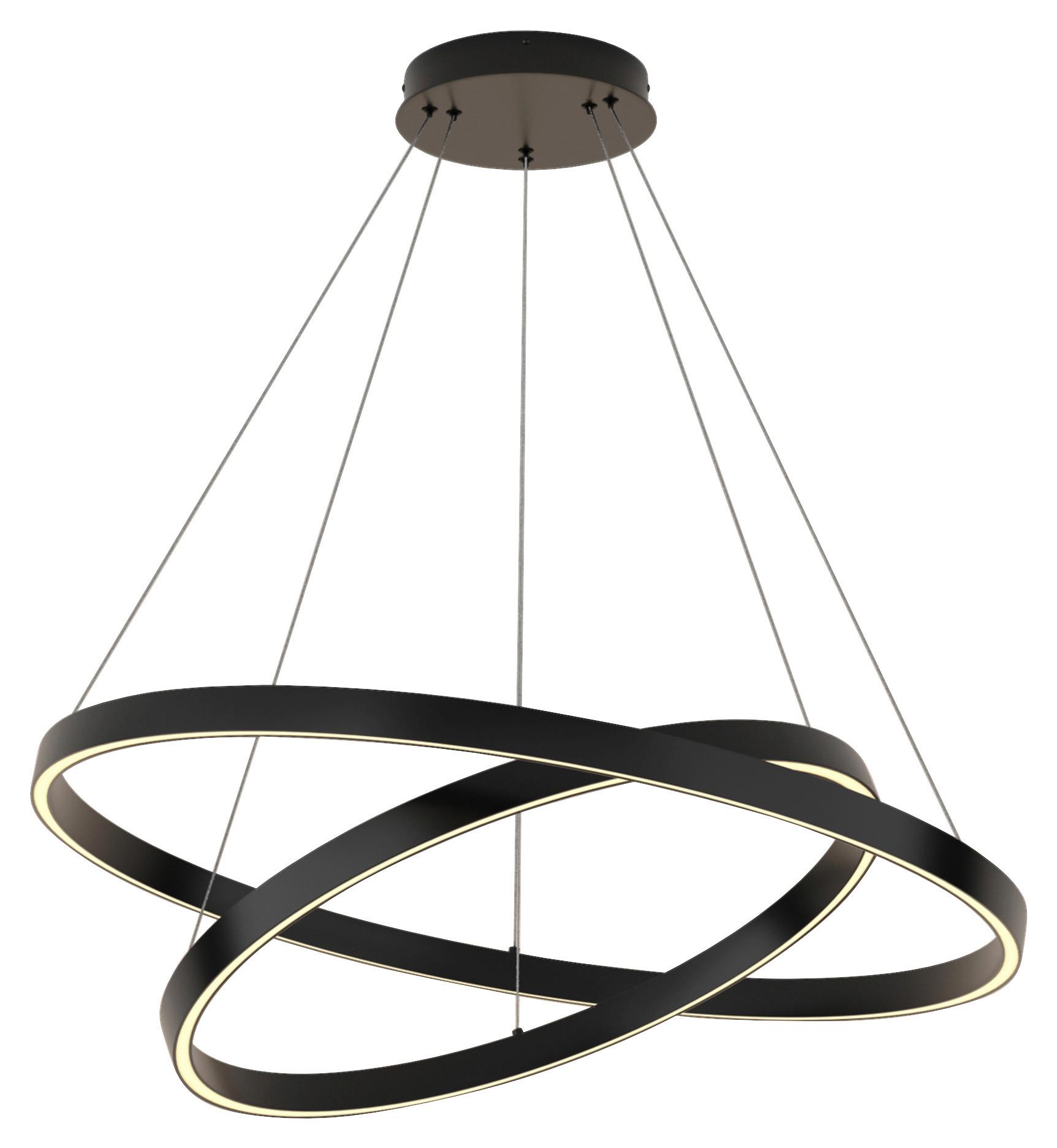 Pendelleuchte Rim - Schwarz, Basics, Metall (80/100/80cm) - MAYTONI