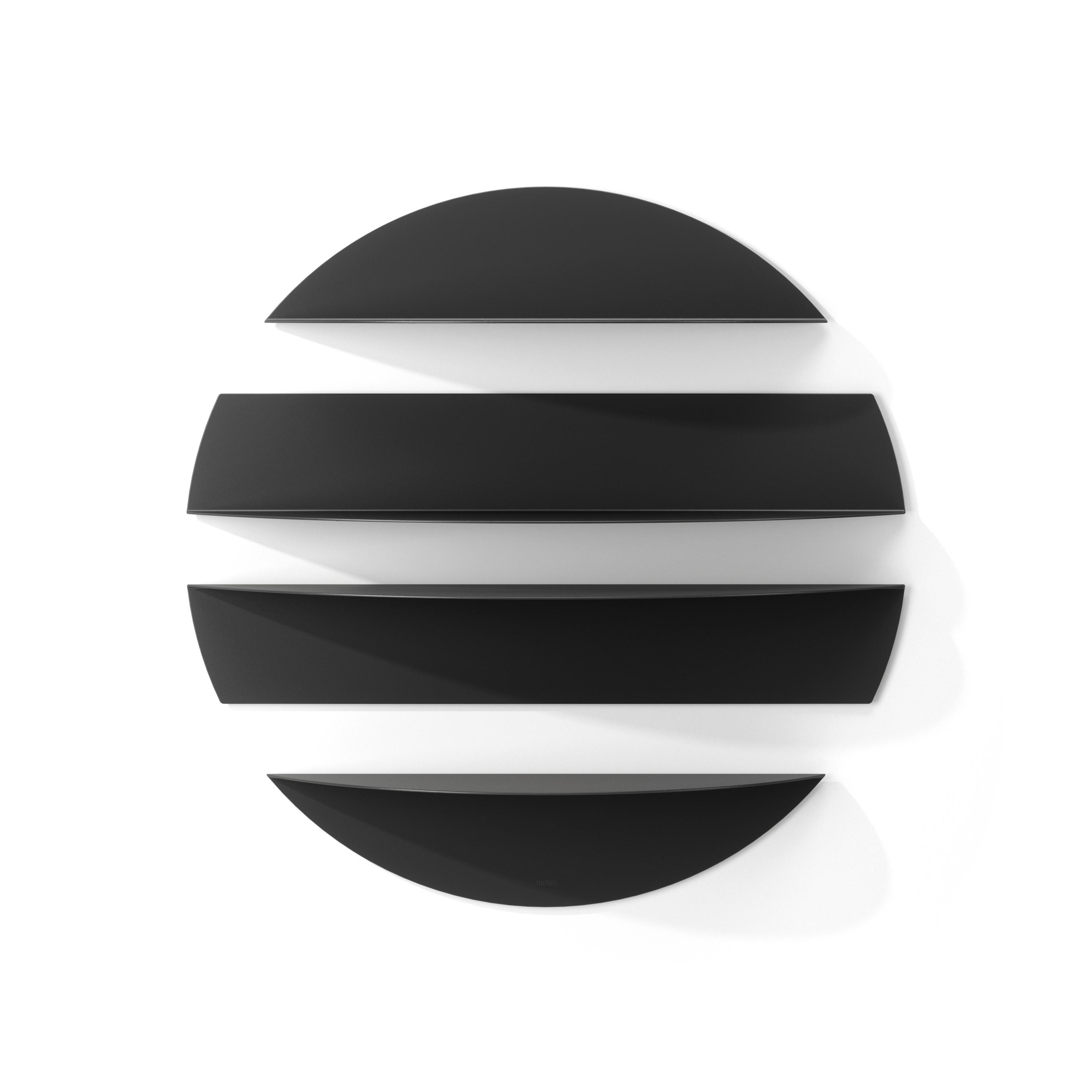 Wandregal Schwarz B: 76 Cm - Schwarz, Basics, Metall (76/76/19cm) - Umbra