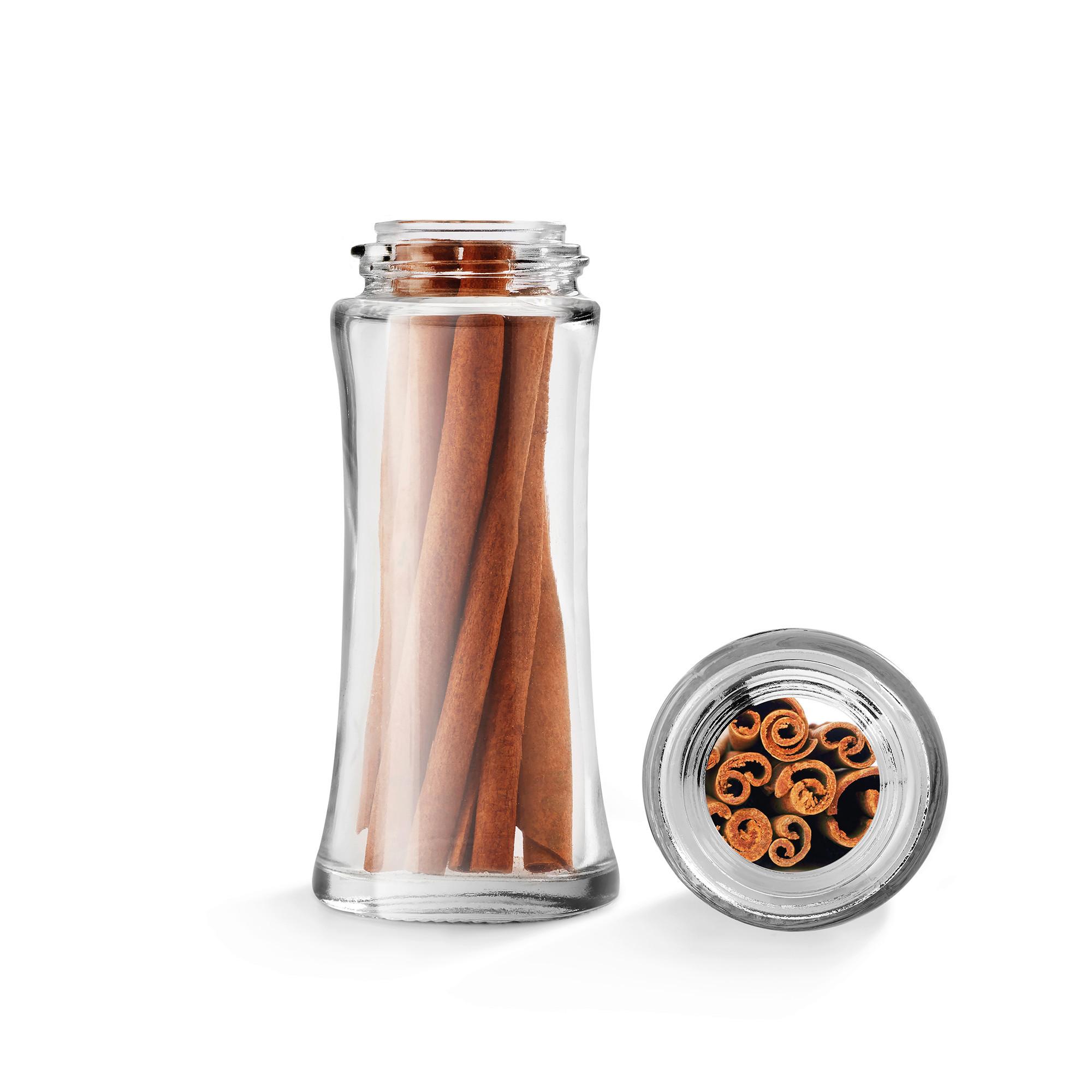 Gewürzregal aus Glas und Kunststoff BxH: 15,2x17,2 cm - Transparent/Schwarz, Basics, Glas/Kunststoff (15,2/17,2/15,2cm) - Metaltex