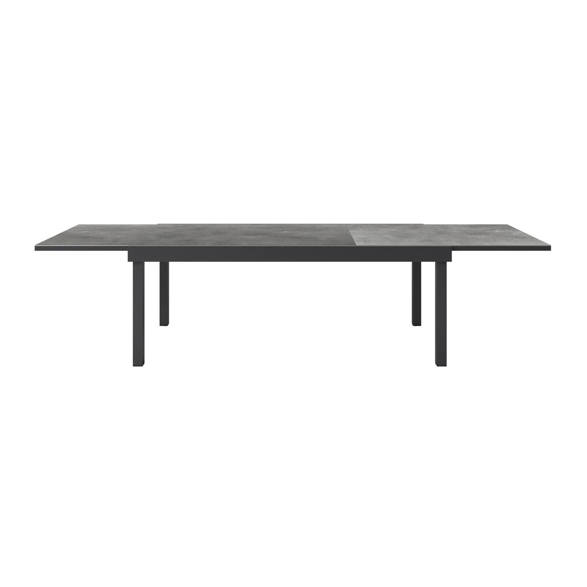 Gartentisch ausziehbar Toledo Metall L 200-320 cm - Grau, MODERN, Metall (200-320/75/100cm) - Beldano