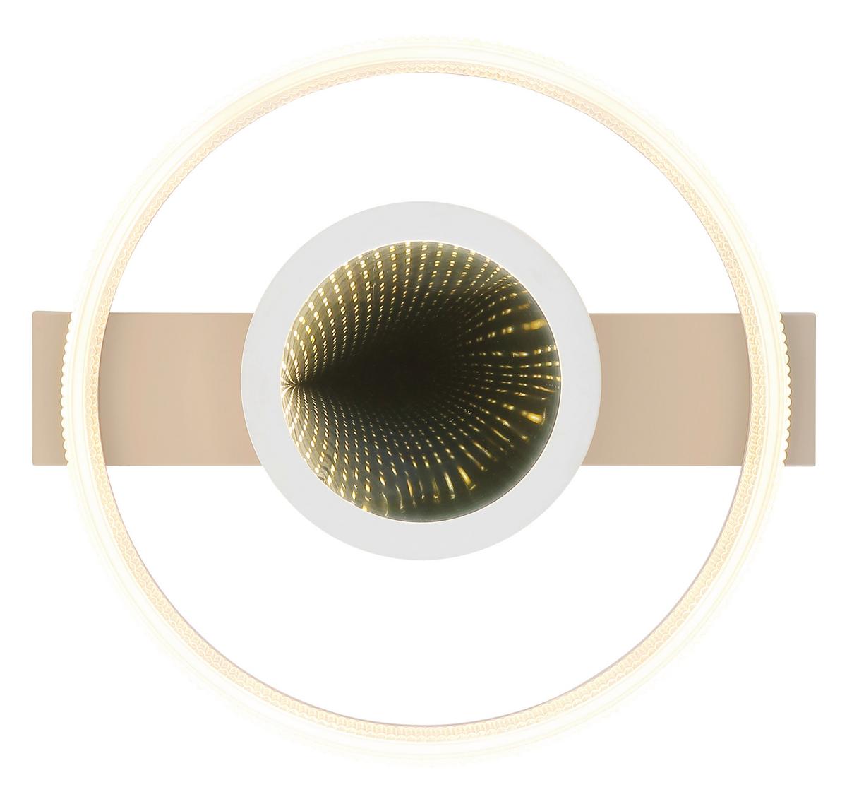 LED-Deckenleuchte 3000k, 850lm, 18w - Sandfarben/Transparent, Design, Kunststoff/Metall (36/33/10cm) - Globo