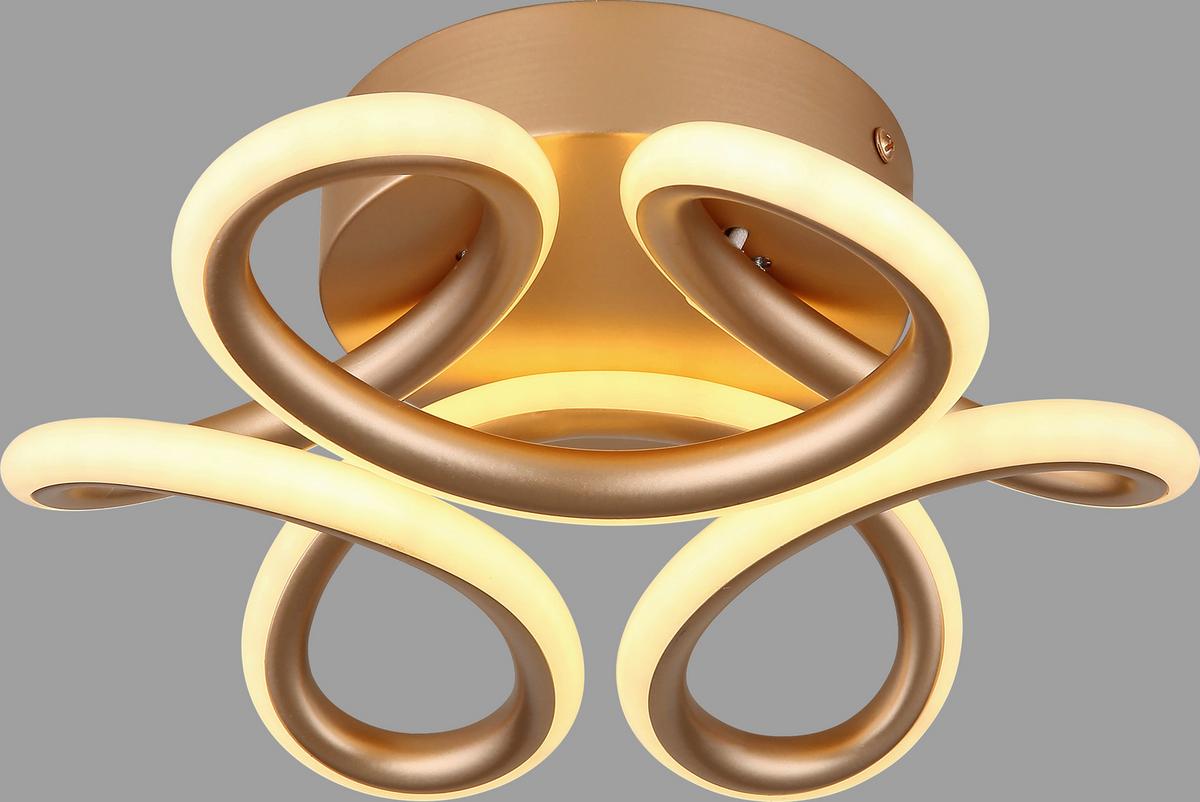 Led-deckenleuchte Christian - Champagner/Opal, Basics, Kunststoff/Metall (77,5/58,5/17,5cm)