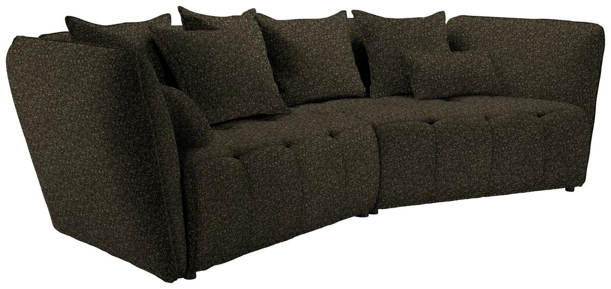 Boxspringová pohovka SOFI, tmavě zelená - černá/tmavě zelená, Moderní, textil (294/93/152cm) - Premium Living