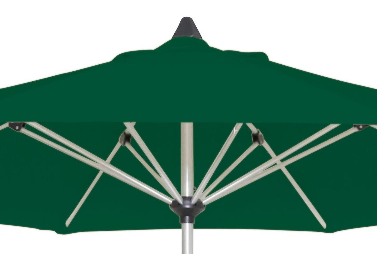 Sonnenschirm Acamp Acapole DM: 300cm Dunkelgrün - Platinfarben/Dunkelgrün, Basics, Textil/Metall (300cm) - Gardenson