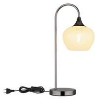 Tischleuchte 15548tk - Klar/Schwarz, Basics, Glas/Metall (27,5/16/54cm) - Globo