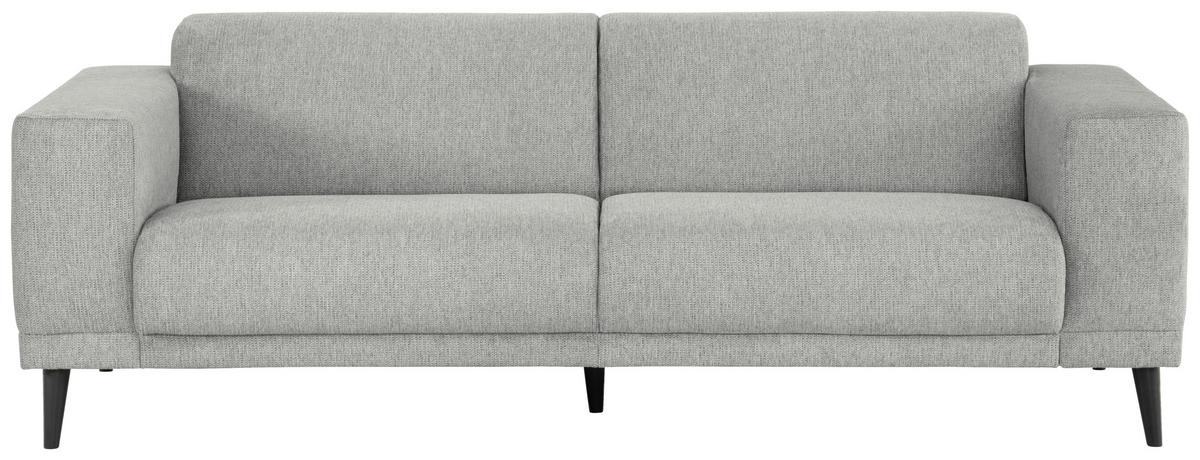 3-sitzer-sofa Oslo Hellgrau B: 218 Cm - Hellgrau/Schwarz, Design, Textil (218/77/93cm) - MID.YOU