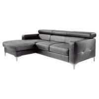 Ecksofa Sammy Grau - Chromfarben/Grau, Design, Textil (169/226cm) - Livetastic