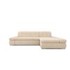 Ecksofa Moric Beige Mikrofaser - Chromfarben/Beige, KONVENTIONELL, Textil (300/172cm) - MID.YOU