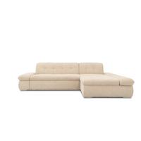 Ecksofa Moric Beige Mikrofaser - Chromfarben/Beige, KONVENTIONELL, Textil (300/172cm) - MID.YOU