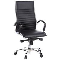 Drehstuhl Parma 20 Schwarz - Schwarz, MODERN, Leder/Kunststoff (60/125/50cm) - MID.YOU