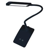 Lampa LED na psací stůl Eddy V: 26cm, 6 Watt - bílá/černá, Basics, kov/plast (9.5/26/15.5cm)