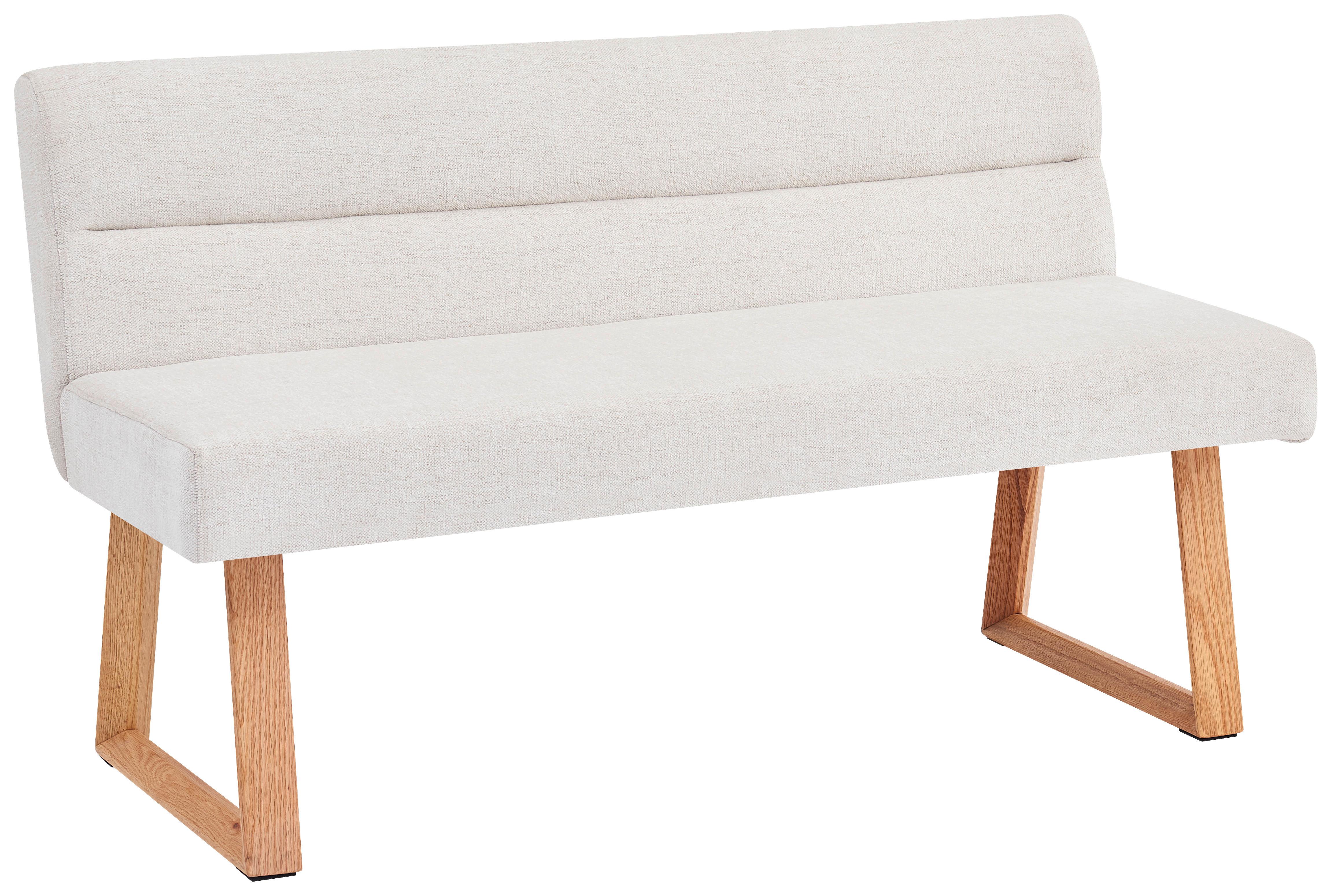 Sitzbank Linnea Eichefarben/Beige B: 140 cm - Eichefarben/Beige, MODERN, Holz/Textil (140/82/61cm) - Livetastic