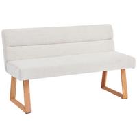 Sitzbank Linnea Eichefarben/Beige B: 140 cm - Eichefarben/Beige, MODERN, Holz/Textil (140/82/61cm) - Livetastic