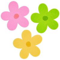 Poháralátét Szett Blume - sárga/pink, Modern, textil (11.5cm)