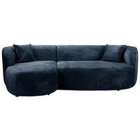 Ecksofa Flick Blau/Schwarz, 143 cm - Blau/Schwarz, Design, Textil (143/264cm) - MID.YOU