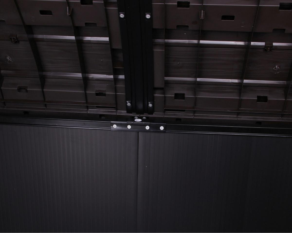 Mülltonnenbox für 2 Tonnen BxHxT 177x134x113 cm - Beige/Grau, Basics, Kunststoff (177/134/113cm)