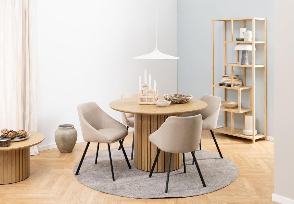 Esstisch Rund Yale 120x120x75 Cm Naturfarben - Naturfarben, MODERN, Holzwerkstoff (120/75/120cm) - MID.YOU