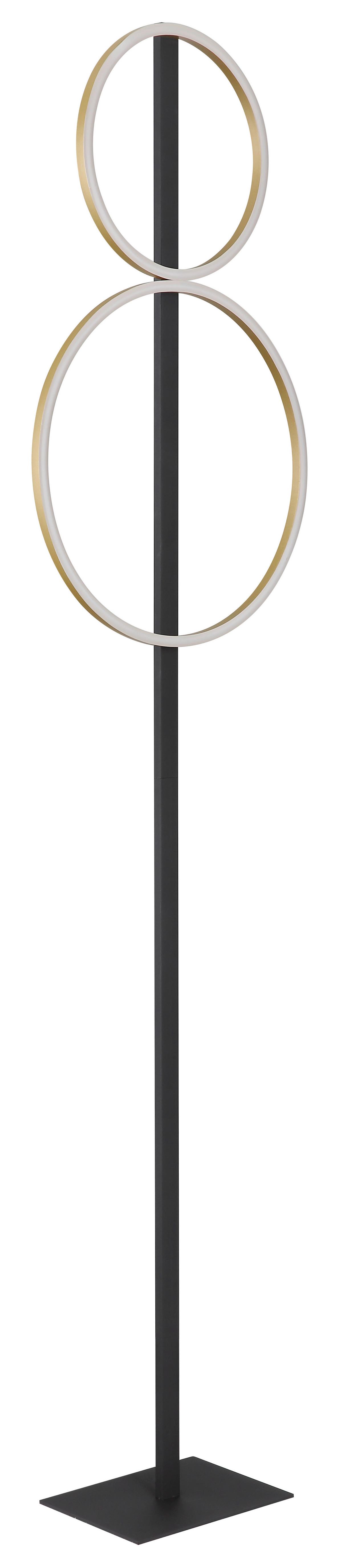 LED-Stehleuchte 48461-30rs Luffy - Goldfarben/Schwarz, Design, Kunststoff/Metall (39/17/160cm) - Globo