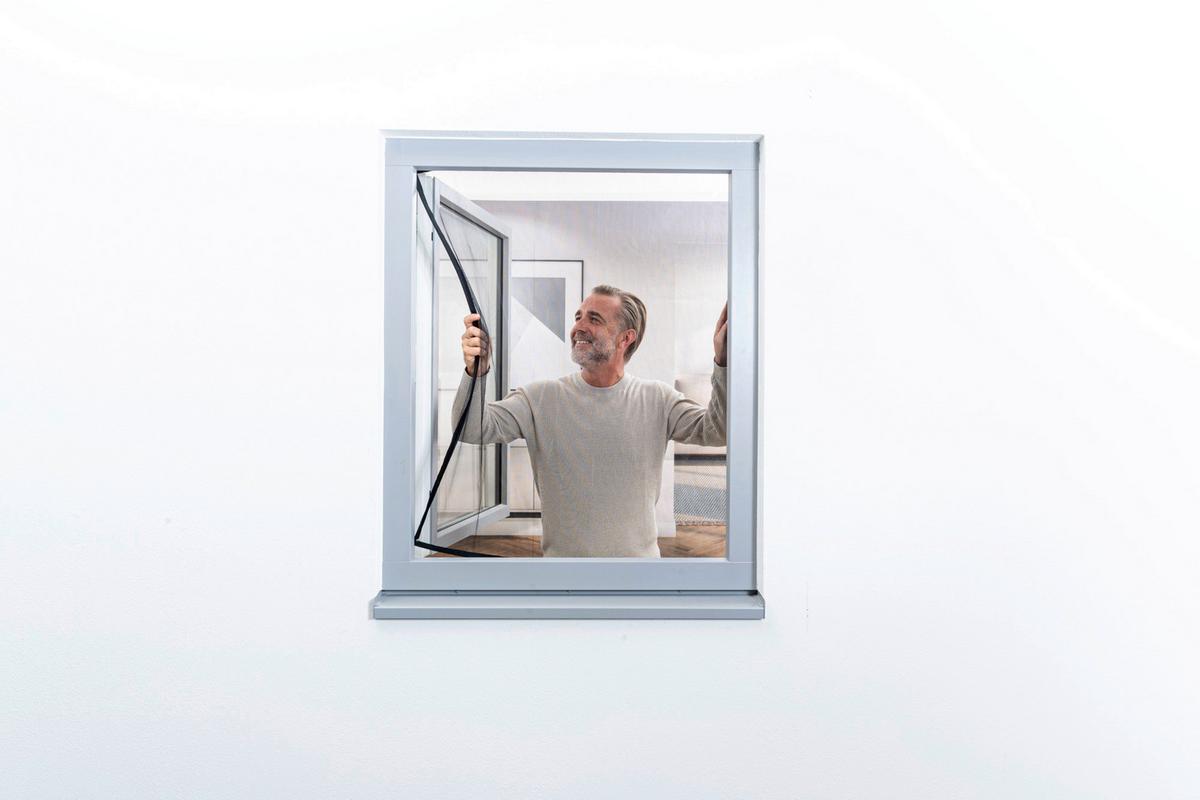 Insektenschutzfenster Pop-Up Screen, 100x120 cm - Anthrazit, Basics, Metall (100/120cm) - Windhager
