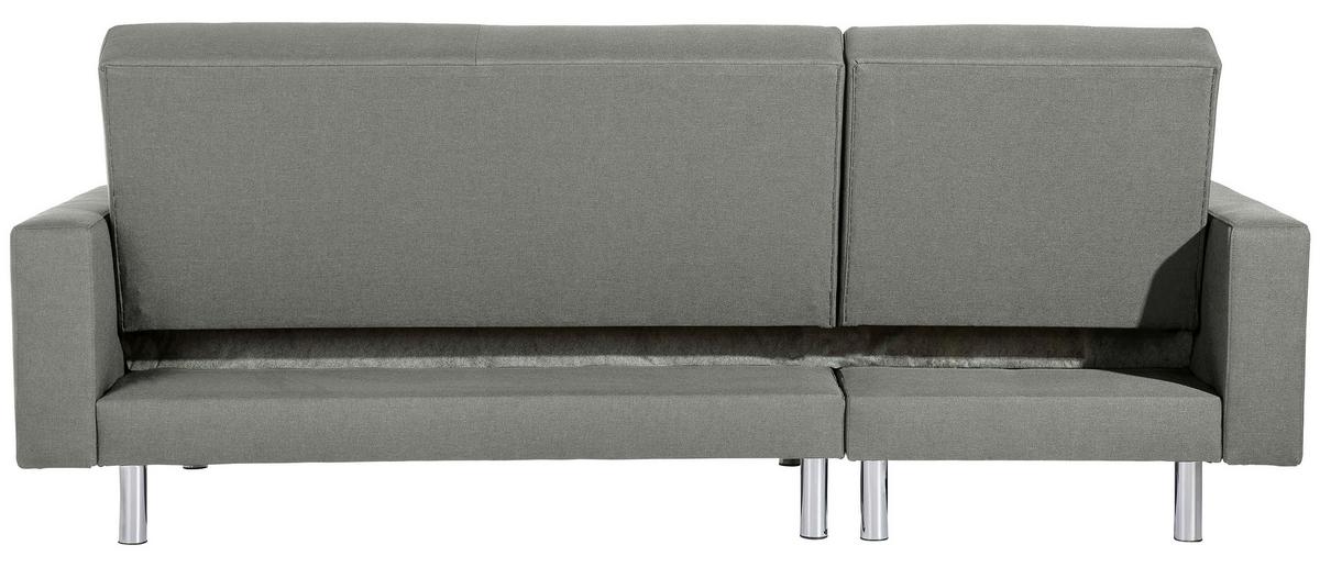 Ecksofa mit Schlaffunktion Just Fashion Hellgrau - Chromfarben/Hellgrau, KONVENTIONELL, Textil (152/230cm) - Max Winzer