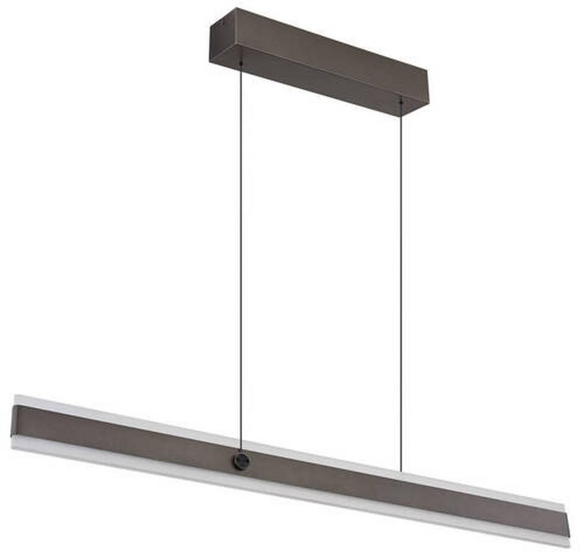LED-Hängeleuchte 67161-36 - Titanfarben/Opal, Design, Kunststoff/Metall (96/7,5/170cm) - Globo