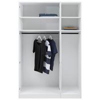 Offener Kleiderschrank 136,7 cm Unit Weiß - Weiß, MODERN, Holzwerkstoff (136,7/210/56,5cm) - Ondega