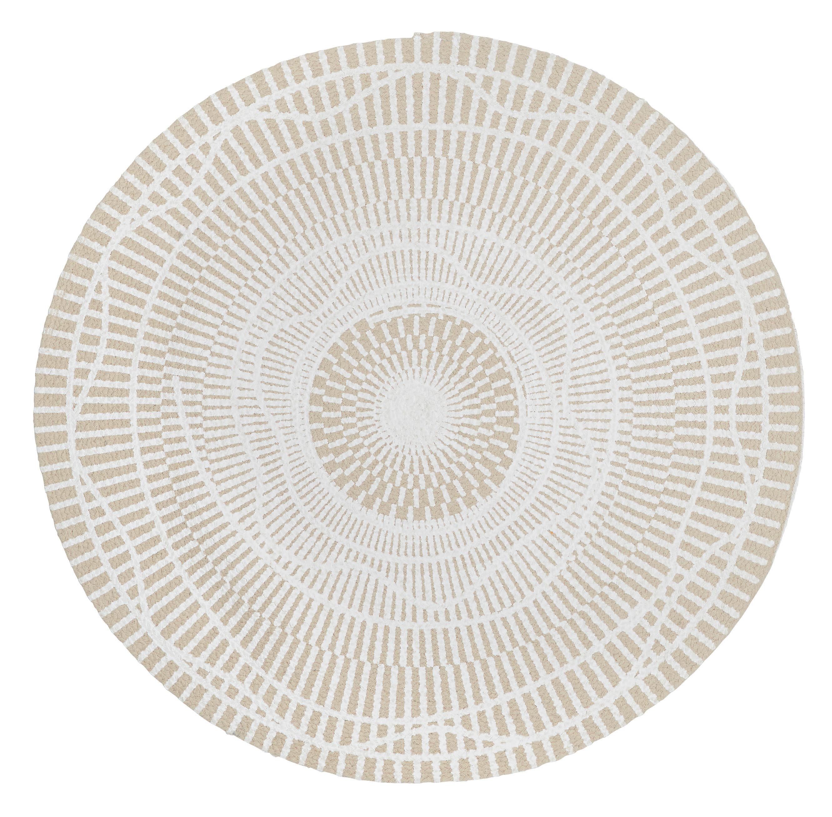 Plocho tkaný koberec MIAMI, Ø: 100 CM - svetlohnedá/prírodná farba, Modern, textil (100cm) - Modern Living