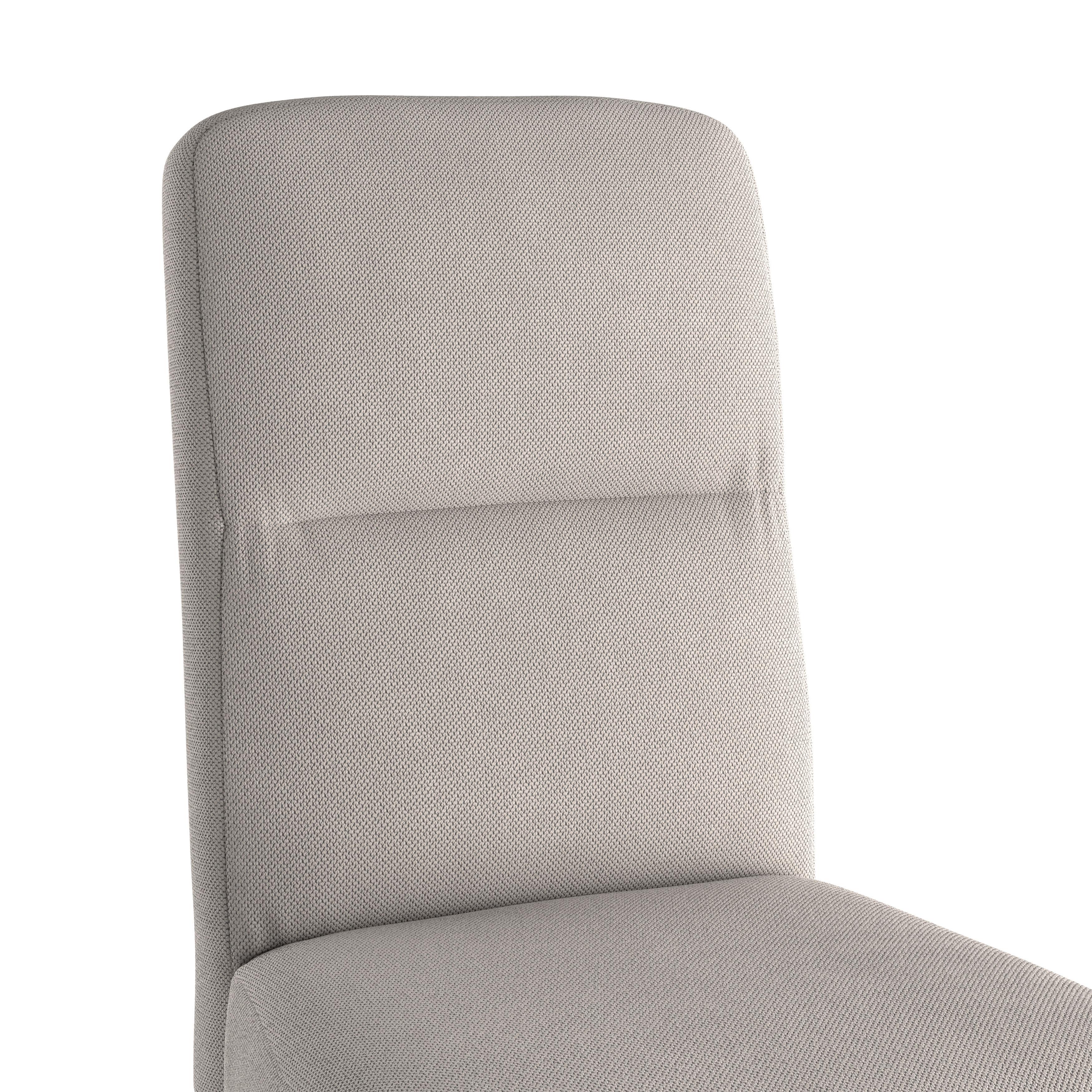 Vierfußstuhl Emma Ii Webstoff Weiß, B: 43 Cm - Eichefarben/Weiß, KONVENTIONELL, Holz/Textil (43/91/58cm)