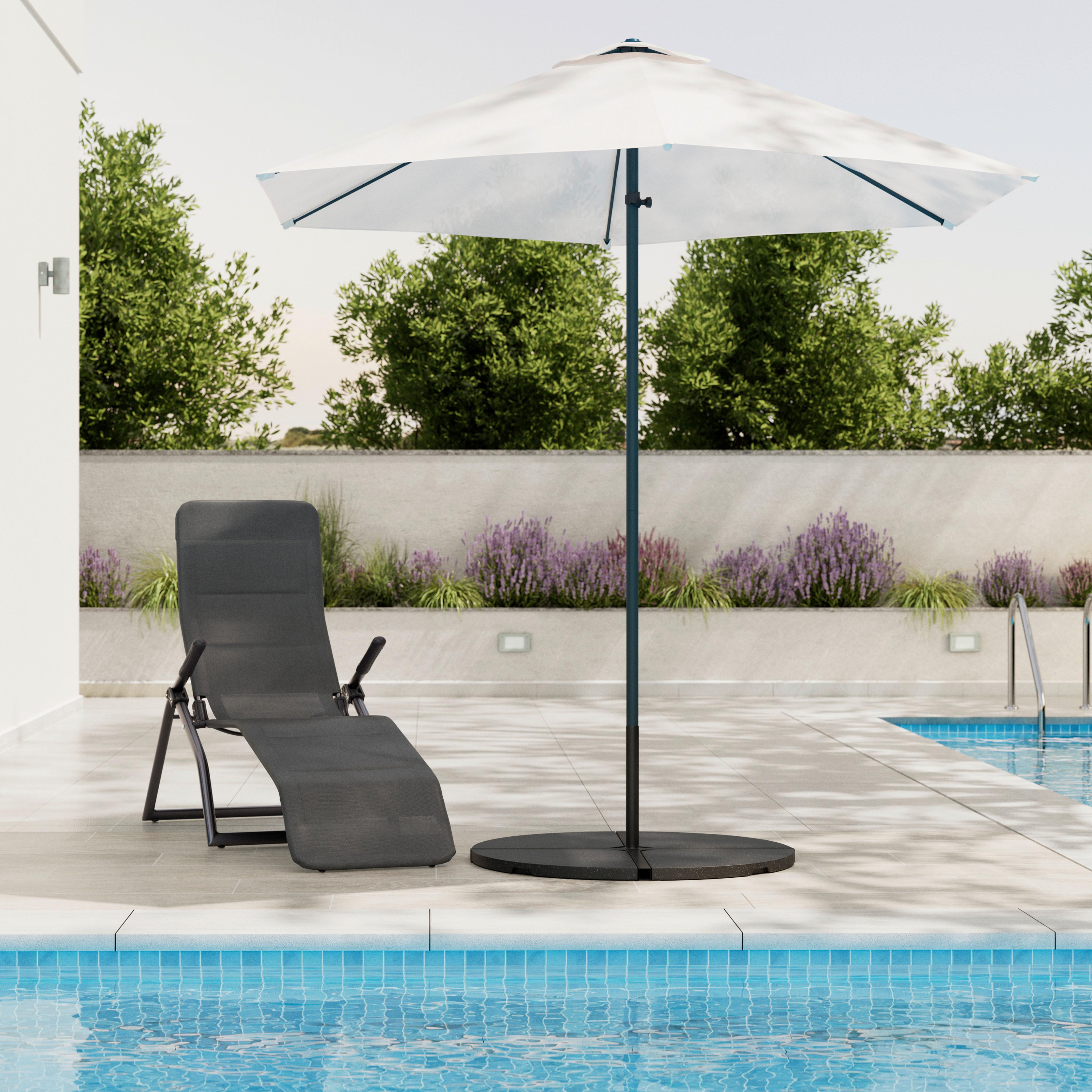 SLUNEČNÍK MARTINA - antracitová/béžová, Basics, kov/textil (270/230cm) - Mömax