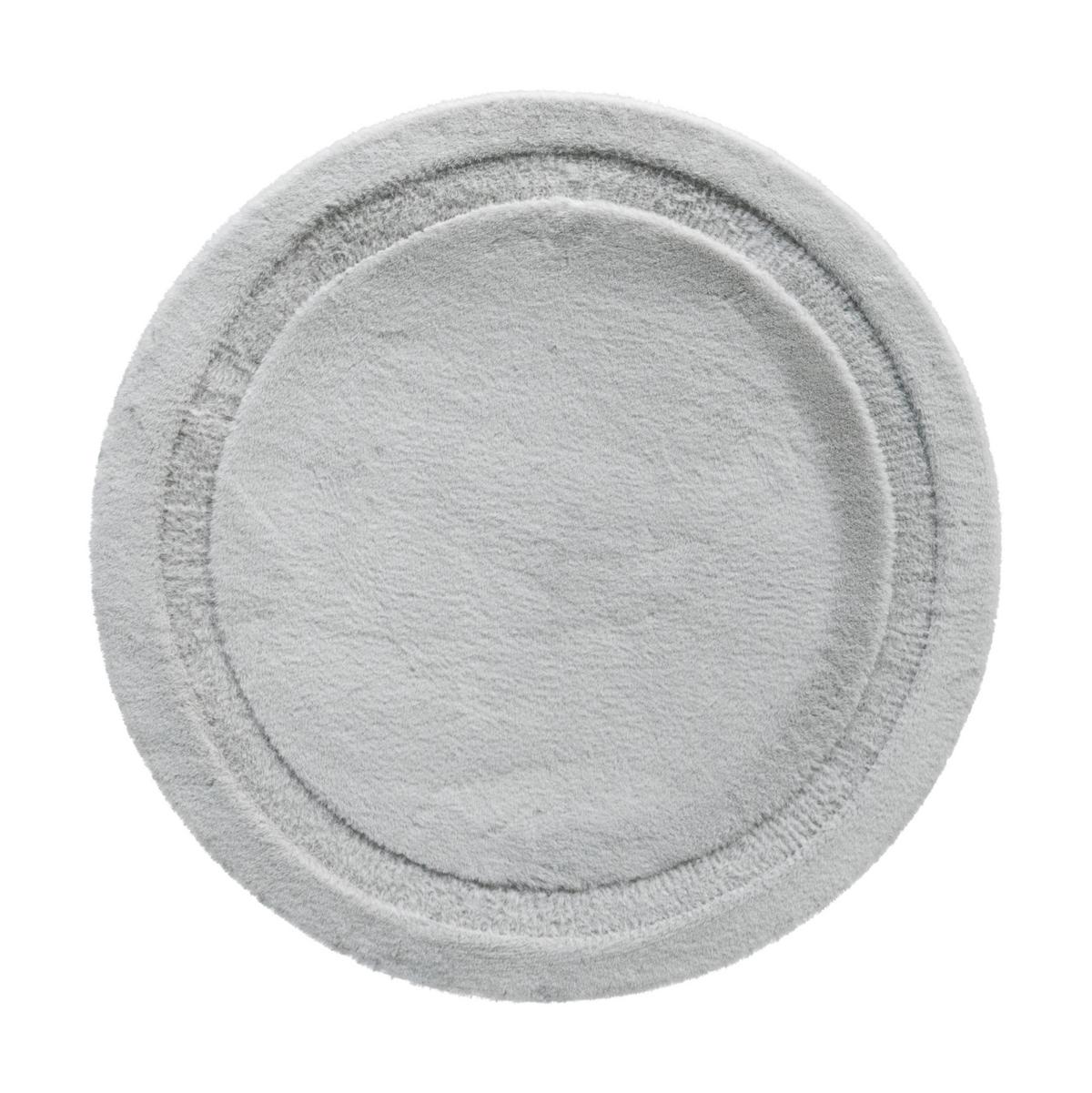 Szőrme Szőnyeg Oliver Átmérő Kb. 80cm - világosszürke/ezüstszínű, Modern, textil (80cm) - Luca Bessoni