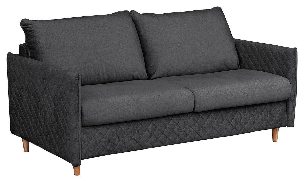 Schlafsofa Sana Anthrazit B: 175 cm - Anthrazit/Naturfarben, Design, Textil (175/95/103cm) - Livetastic