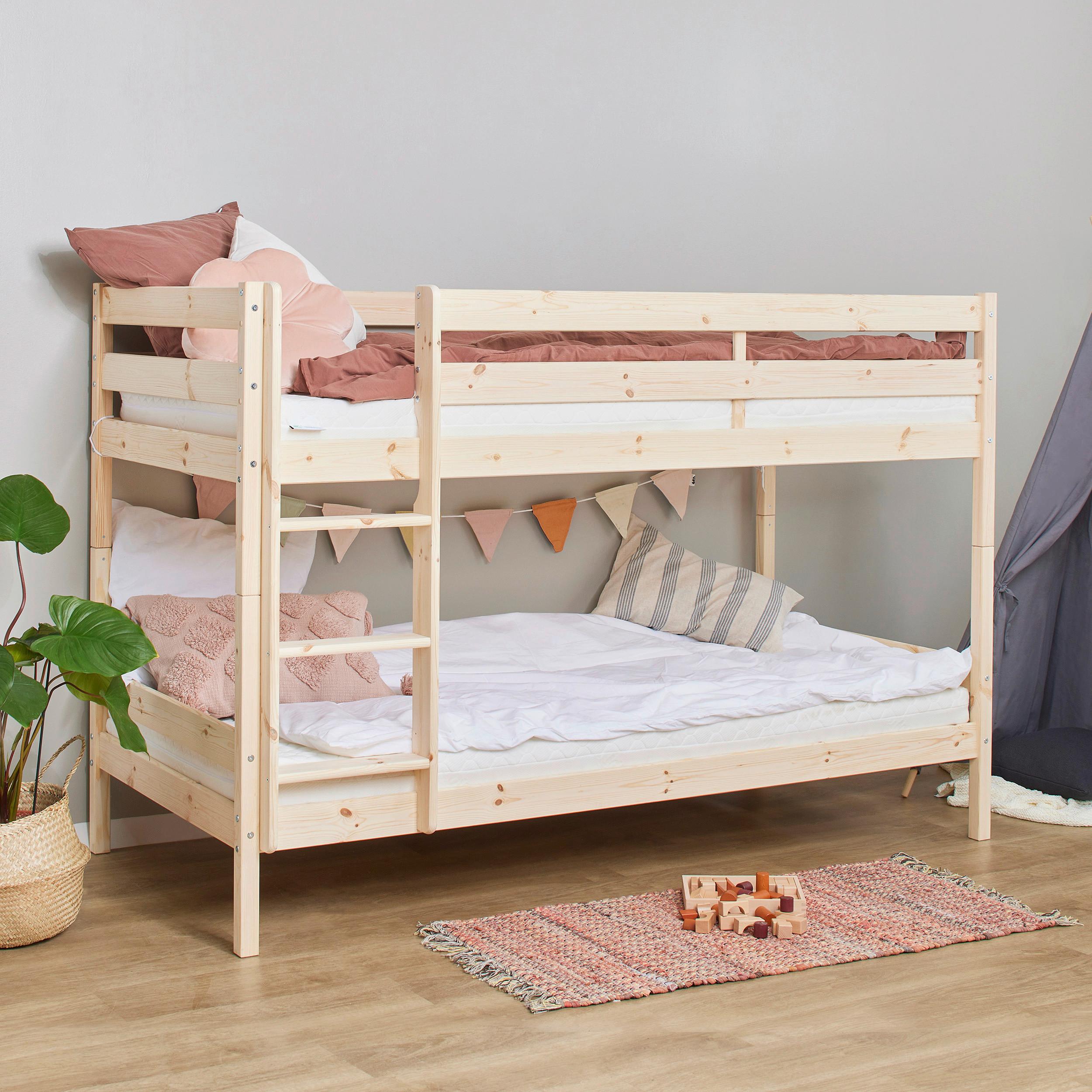 Etagenbett Eco Comfort Kiefer Natur, Lf: 90x200 cm - Naturfarben, MODERN, Holz (90/200cm) - MID.YOU