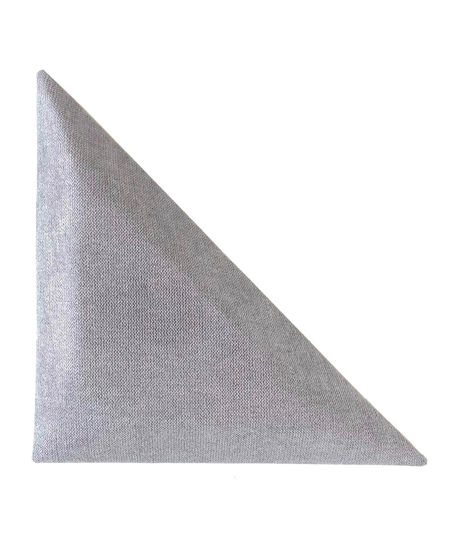 Wandpolster 2er-set 29,5x29,5 Cm Dreieckig, Grau